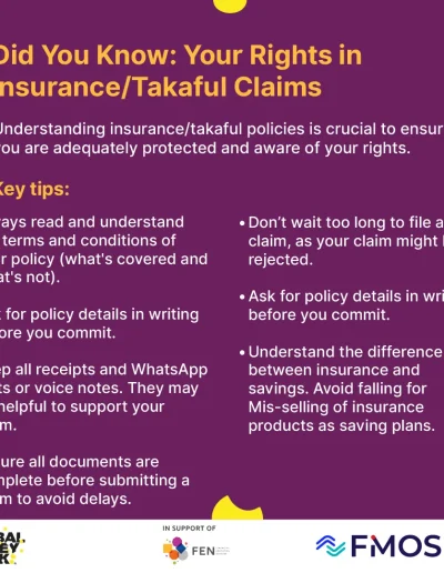 Your Rights in Insurance/ Takaful Claims for Global Money Week